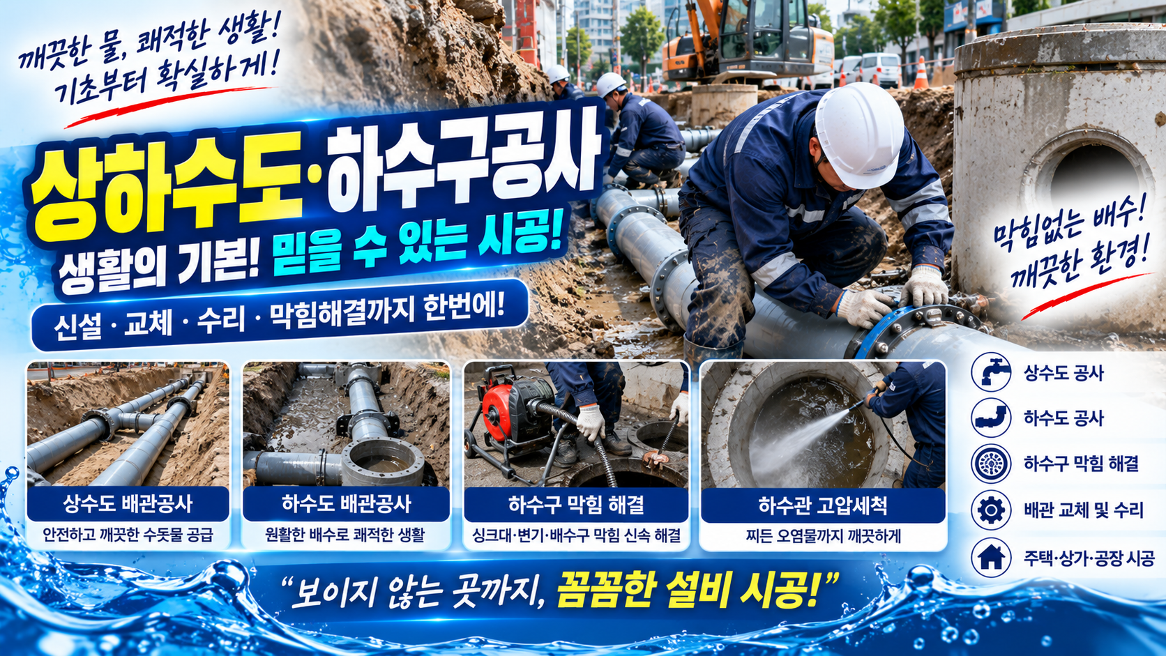 상하수도·하수구공사
