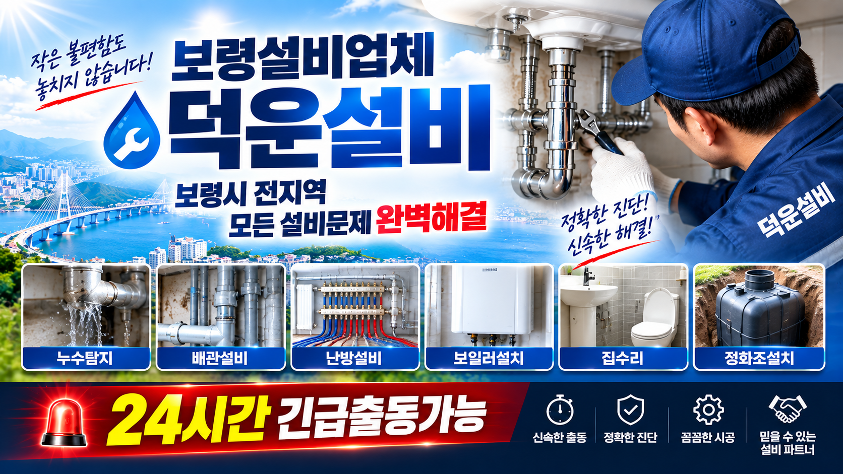 덕운설비 24시간 긴급출동