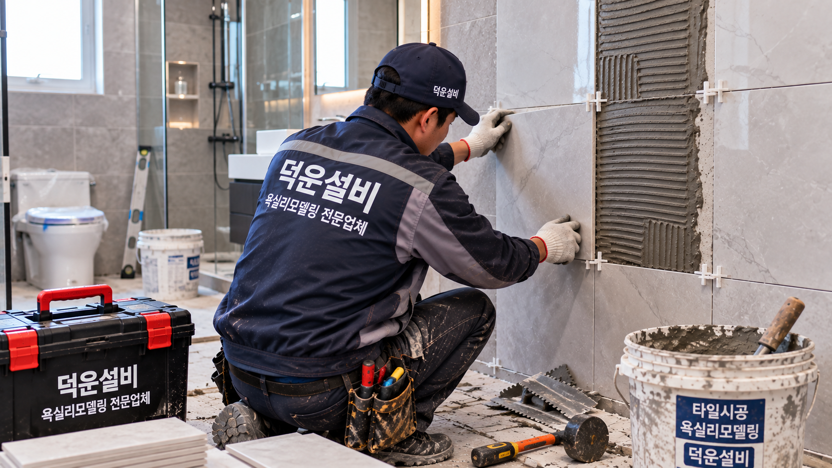 보령 집수리공사 현장 - 욕실 타일 시공 및 리모델링 작업